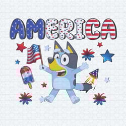 retro bluey america 4th of july png