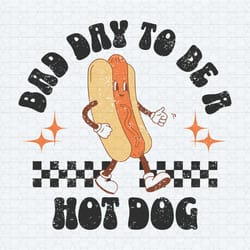 checkered bad day to be a hot dog svg