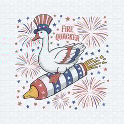 independence day fire quacker goose svg
