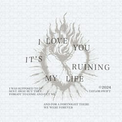 retro i love you it's ruining my life svg