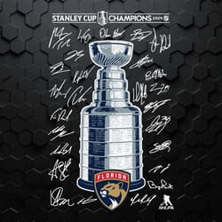 panthers stanley cup champions signature roster svg