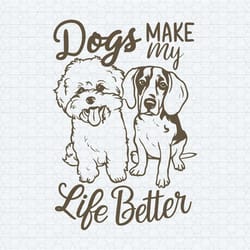 national dog day makes life better funny meme svg
