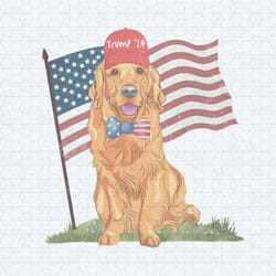 retro trump 24 dog usa flag png