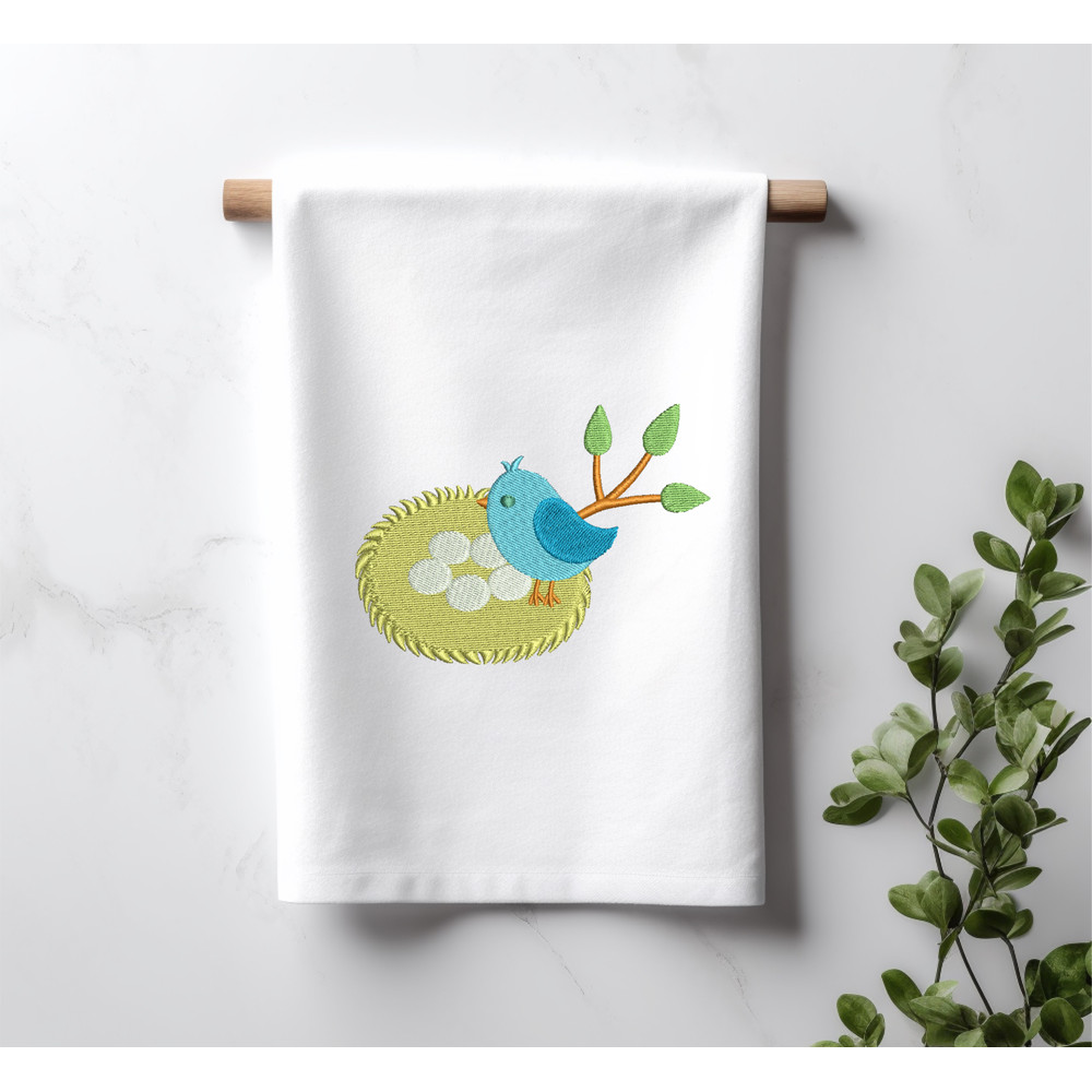 Sparrow with nest towel image.png