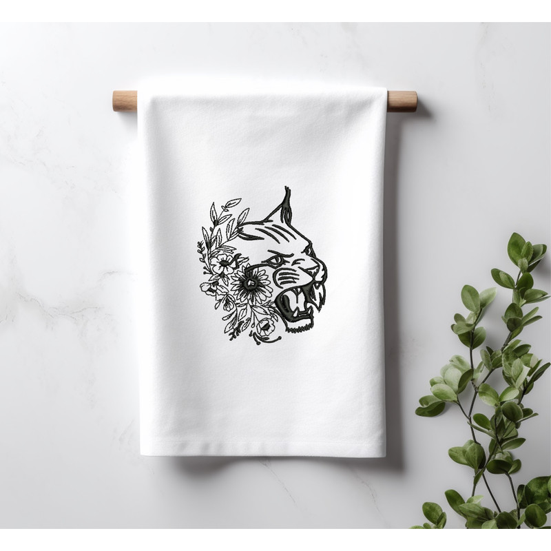 Boho panther head towel image.png