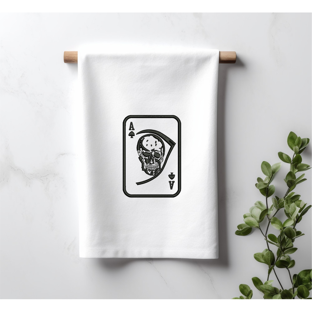 Skull with cards towel image.png
