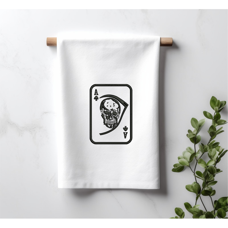 Skull with cards towel image.png