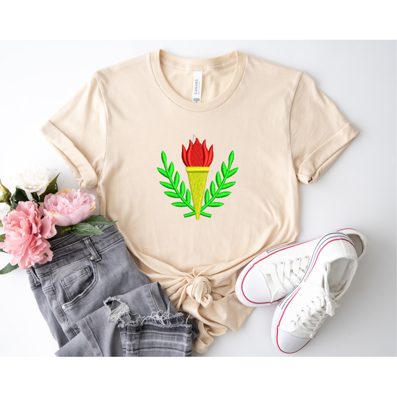 Laurel with torch t shirt image.png
