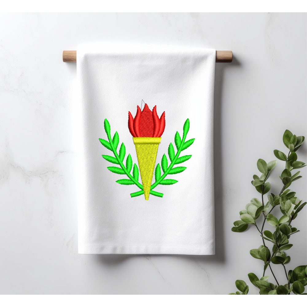 Laurel with torch towel image.png