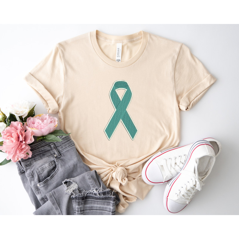 Ovarian cancer ribbon t shirt image.png