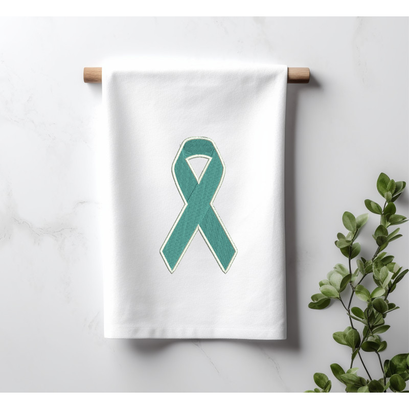 Ovarian cancer ribbon towel image.png