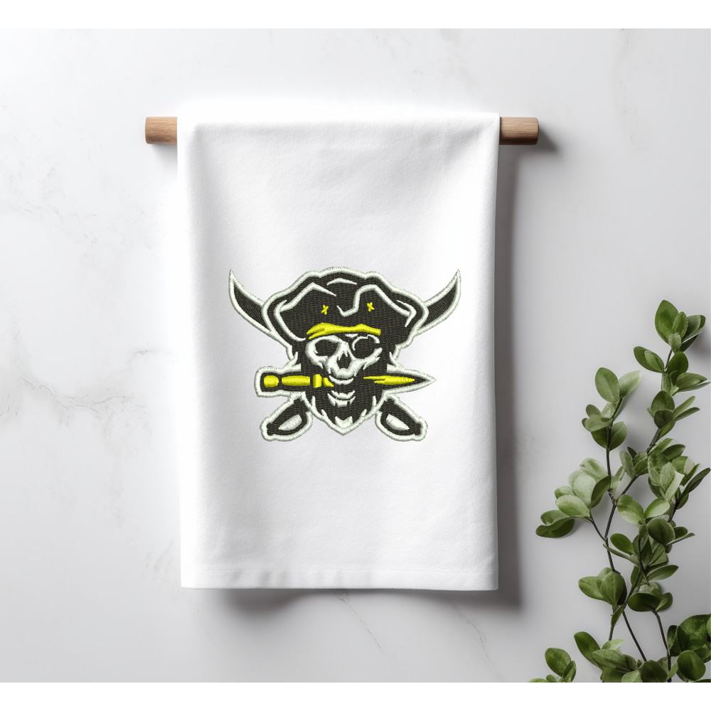 Pirate skull with swords towel image.png
