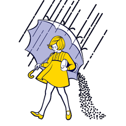 Umbrella Girl Morton Salt PNG Transparent Background File Digital Download