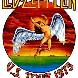 Led Zeppelin 1975 PNG Transparent Background File Digital Download