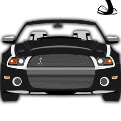 Mustang Cobra PNG Transparent Background File Digital Download