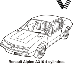 renault alpine a310 png transparent background file digital download