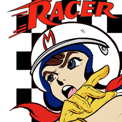 Speed Racer Cartoon PNG Transparent Background File Digital Download