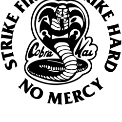 cobra kai strike first strike hard logo png transparent background file digital download