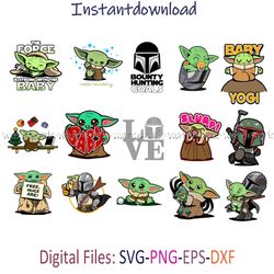 baby yoda svg, cricut star wars svg, yoda clipart, grogu svg, yoda silhouette, baby yoda clipart, file for cricut, png