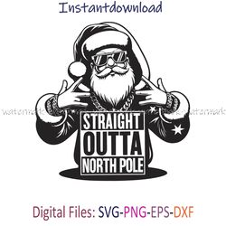 Santa Claus SVG, Santa PNG Transparent, Hip Hop Santa, Santa Rapping, Transparent Santa Clipart. Instantdownload, cricut