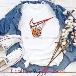 Basketball Swoosh SVG, Basket Swooshes Basketball, Swoosh Basketball PNG, Swoosh Nike Logo, Nike Swoosh SVG, Nike Logo