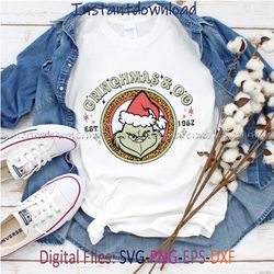 Retro Grinchmas Movie Cricut Design, Retro Christmas PNG, Holiday Shirt Design, Grinchmas Xmas SVG, cricut file, PNG