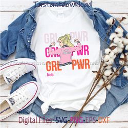 Barbie Grl Pwr SVG, Barbie Clipart SVG, Barbie Cricut, Instantdownload, cricut, png