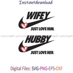 Wifey Hubby SVG, Hubby Wifey Shirts SVG, Hubby Wifey Nike SVG, Wifey, instantdonwload, cricut file, digital for shirt
