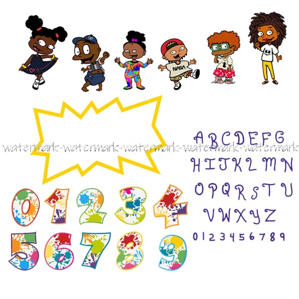 Token Rugras Lays Afro Rugrats Bundle Layered SVG, Cricut file, Cut files, Lay | Inspire ...