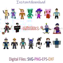 roblox characters bundle svg, cricut, png for shirt