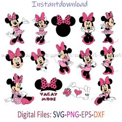 minnie mouse svg, minnie mouse png transparent, minnie mouse cricut, minnie birthday, file for cricut, instantdownload
