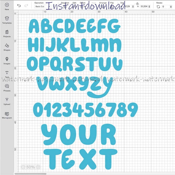 Blue Alphabet SVG, Bluey Font, Bluey Letters, Bluey Cricut, | Inspire ...