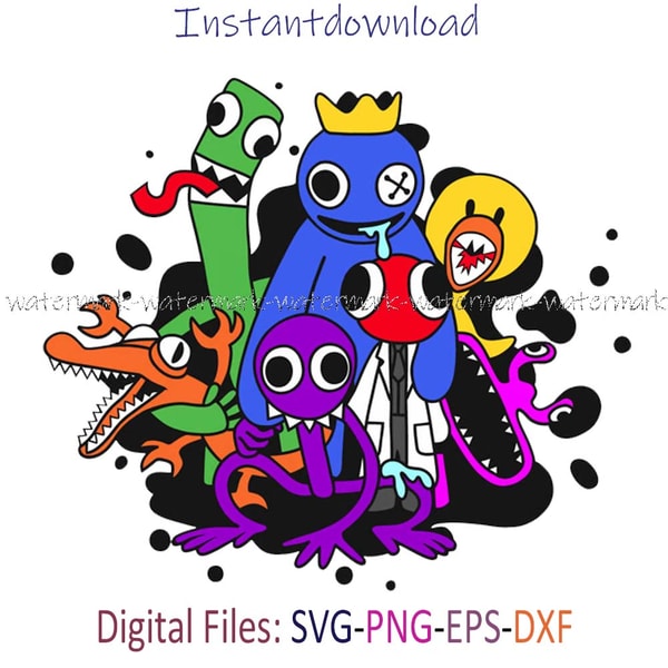 All R Friends Rainbow Friends SVG, Rainbow Friends Roblox All Characters, - Inspire ...