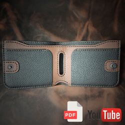 Pdf pattern a leather bifold wallet.