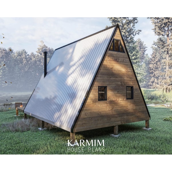 16x24 Modern AFrame Cabin DIY Plans 5