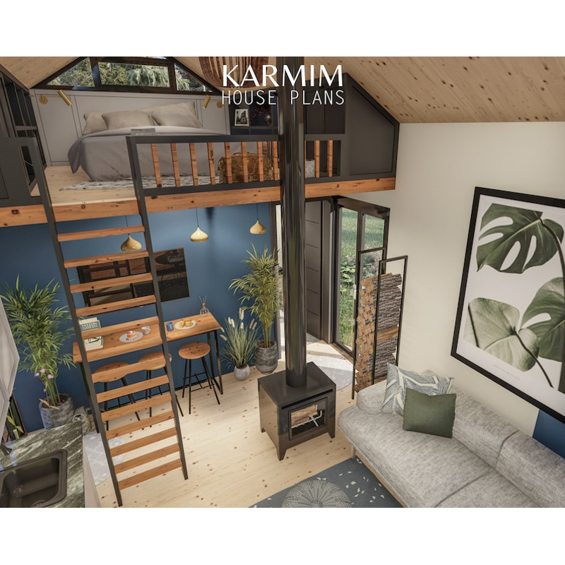 Modern Cabin House Plans 12x20 Log Cabin Floor Plan Small Tiny House Blueprints 3