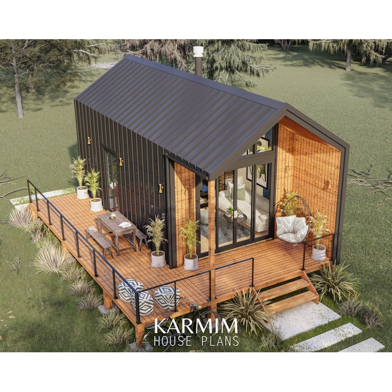 Modern Cabin House Plans 12x20 Log Cabin Floor Plan Small Tiny House Blueprints 6