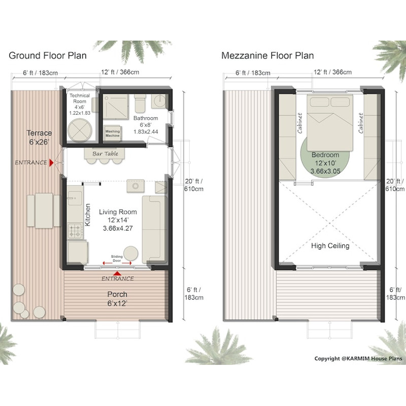 Modern Cabin House Plans 12x20 Log Cabin Floor Plan Small Tiny House Blueprints 1