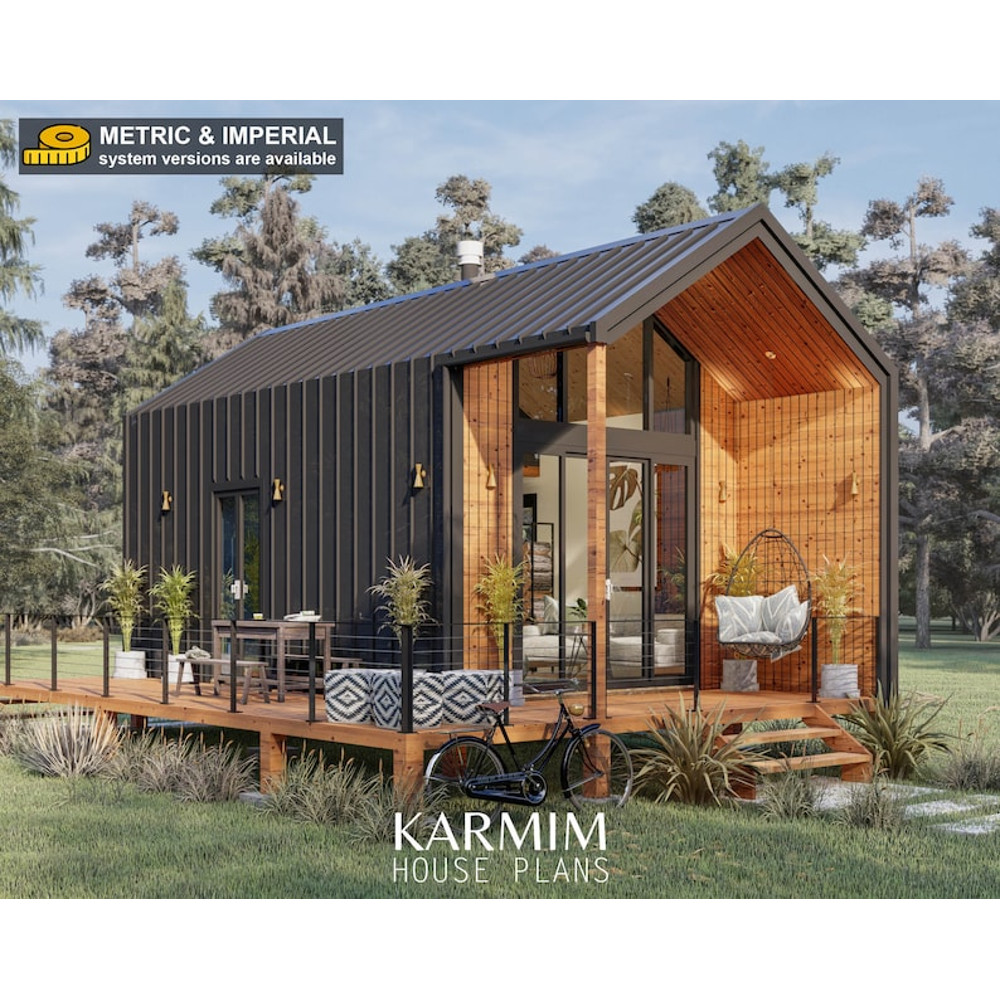Modern Cabin House Plans 12x20 Log Cabin Floor Plan Small Tiny House Blueprints 0