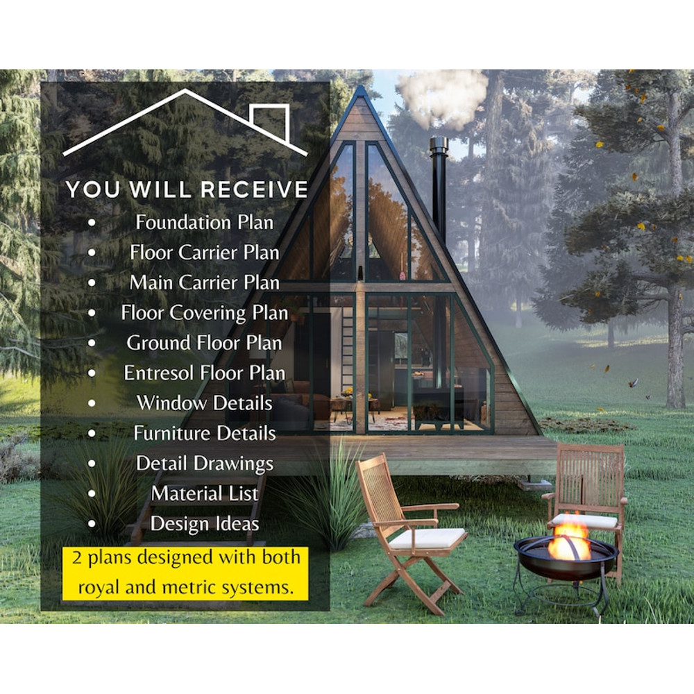 Modern House Plans AFrame Floor Plans 16 X 24 AFrame Blueprint 6