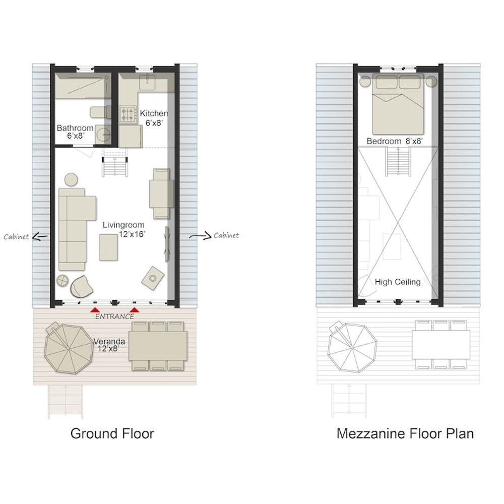 Modern House Plans AFrame Floor Plans 16 X 24 AFrame Blueprint 1