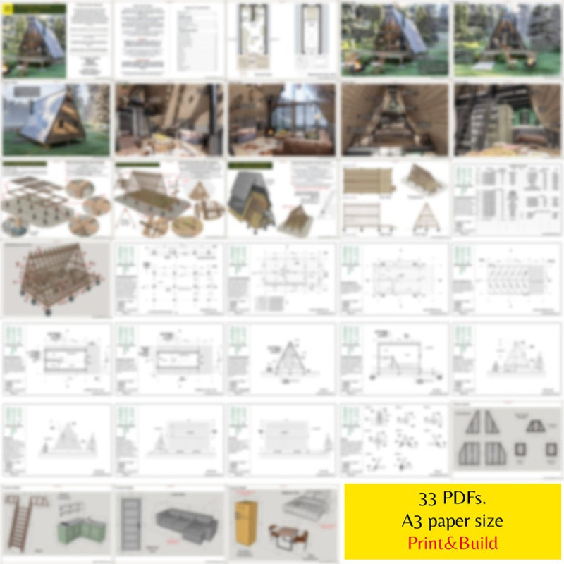 Modern House Plans AFrame Floor Plans 16 X 24 AFrame Blueprint 3