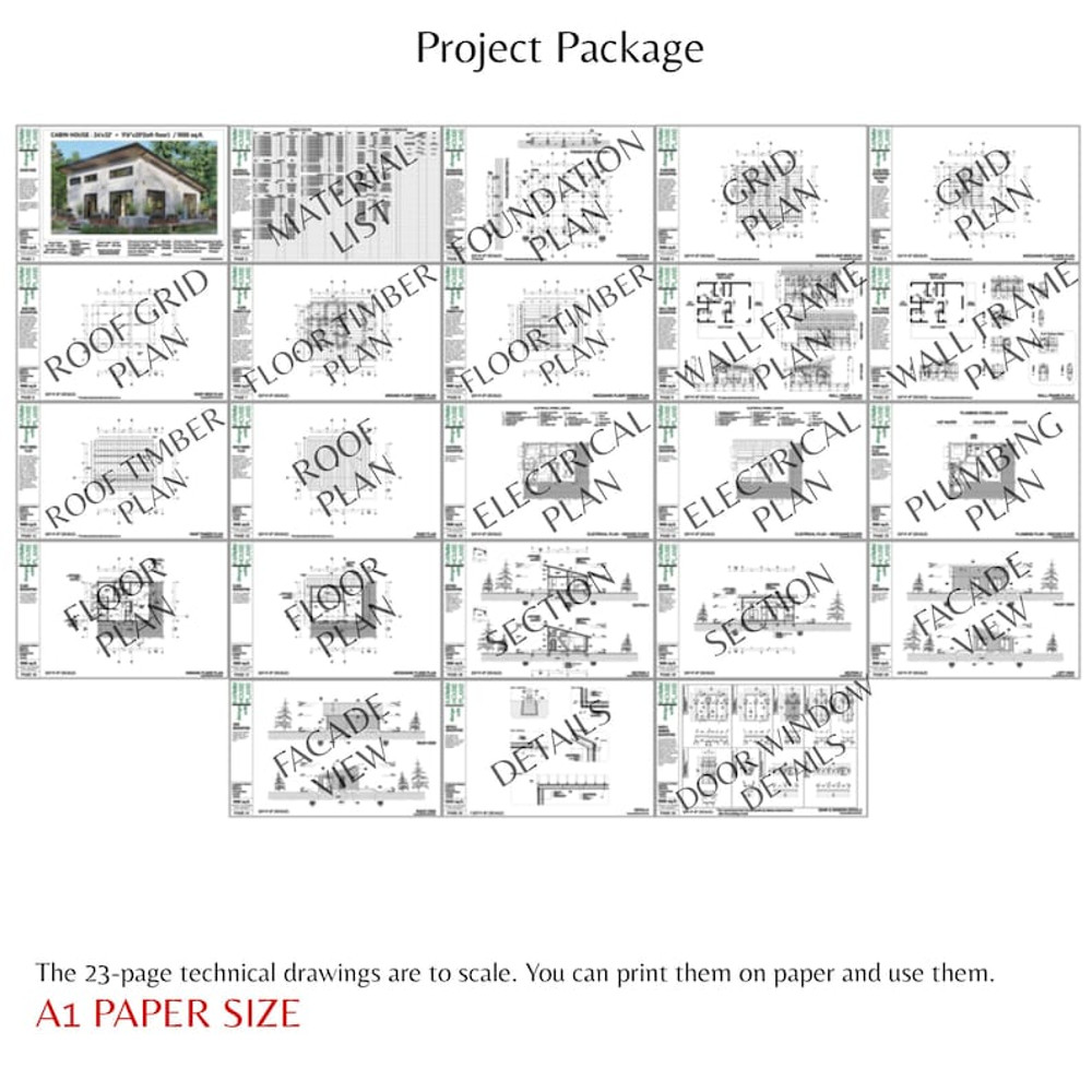 3 Bedroom 1000 Sq Ft Modern Cabin House Plans 6