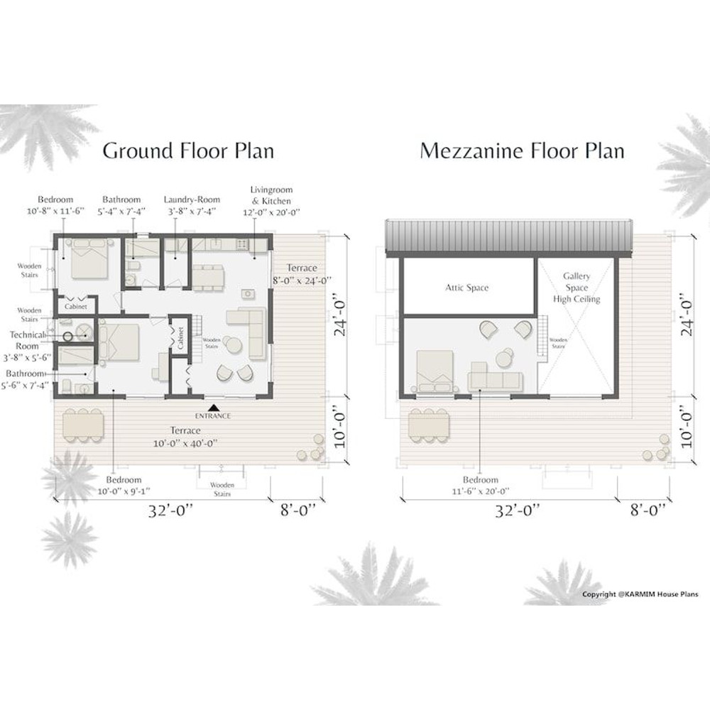 3 Bedroom 1000 Sq Ft Modern Cabin House Plans 1