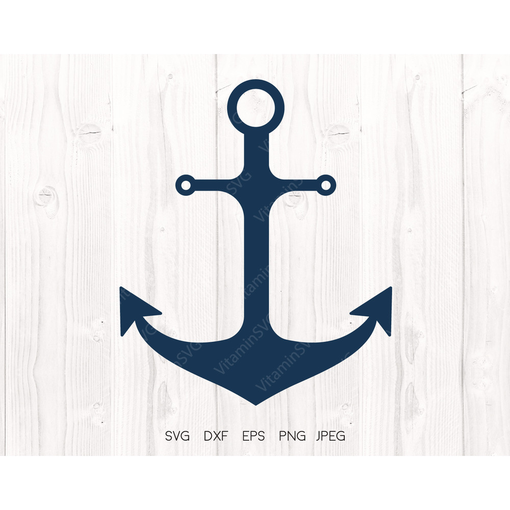 Anchor SVG, Nautical decor svg, Sea svg, Sailing svg, Anchor clipart, Anchor vector file, Cruise svg Cricut downloads, Files for silhouette.jpg