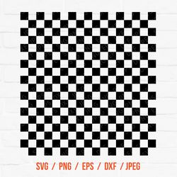 Checkered Pattern Svg Seamless Checkerboard Svg Checkered Racing Pattern Laser cut