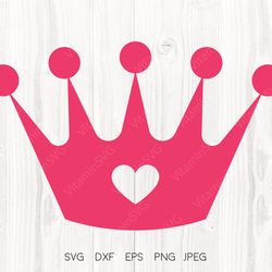 Crown Svg Girls Svg Princess Crown Cut File Svg Tiara Svg Cricut Downloads Silhouette Designs King Crown Svg Png