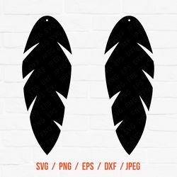 Feather Earrings Cur File Svg