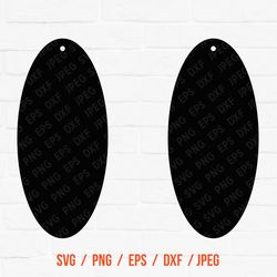 Earrings Ellipse Svg Ellipse Svg Leather Jewellery Svg Cricut Downloads Silhouette Designs Earrings Rounded Svg