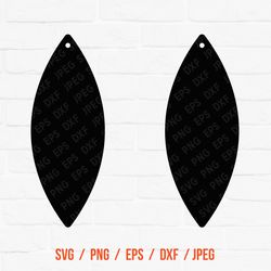 Leaf Earrings SVG Leaf Pendant Svg Earring Dxf Jewellery Cut Files Cricut Downloads Silhouette Designs Leaves Earring